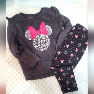 Disney Girls Minnie Mouse Fleece Outfit size 3T